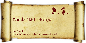 Maróthi Helga névjegykártya